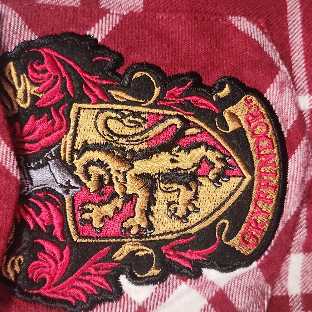 Harry Potter Plaid Hooded Shirt with Crest NWT - Picture 2 of 7